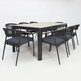 Octavia 11pc Extendable Dining Setting - Grey