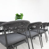 Octavia 11pc Extendable Dining Setting - Grey