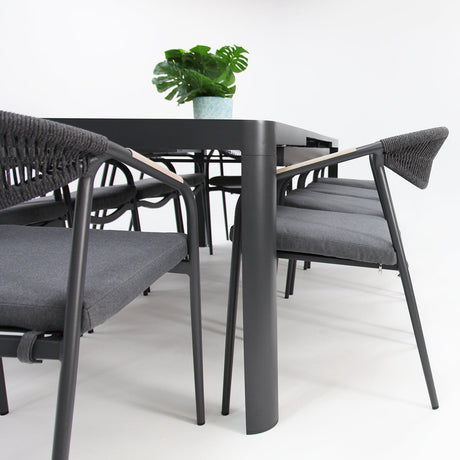 Octavia 11pc Extendable Dining Setting - Grey
