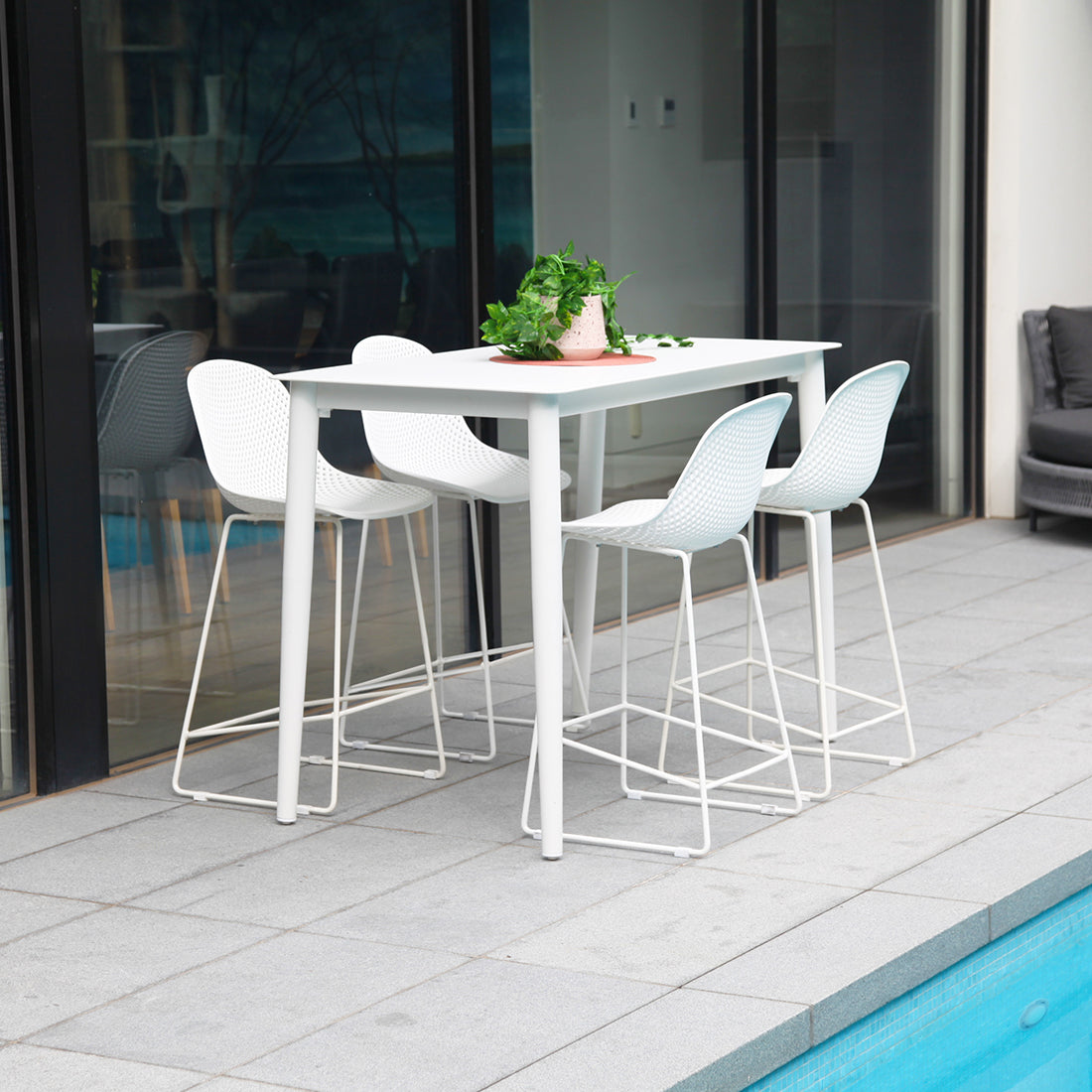 Palma 5pc Bar Setting - White