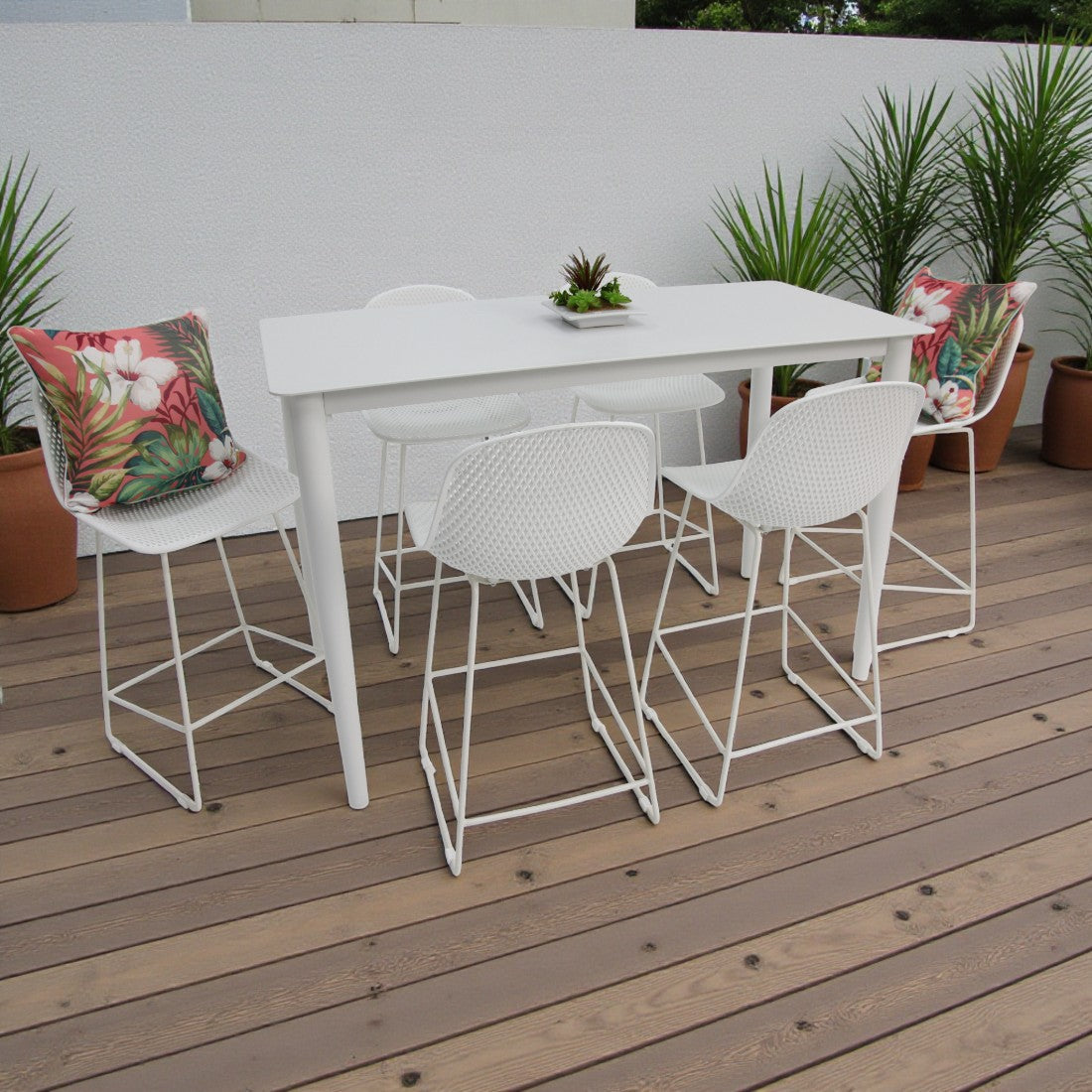 Palma 7pc Bar Setting - White