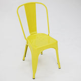 Paris Tolix Chair 4pc - Yellow