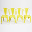 Paris Tolix Chair 4pc - Yellow