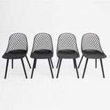 Persia Dining Chair 4pc - Black