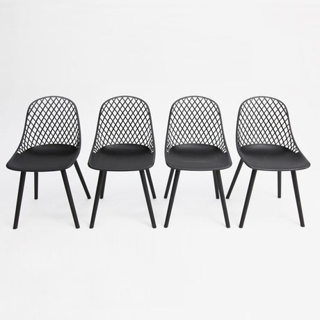 Persia Dining Chair 4pc - Black