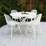 Persia Round 5pc Dining Setting - White