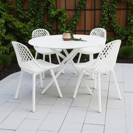 Persia Round 5pc Dining Setting - White