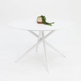 Persia 120cm Round Dining Table - White