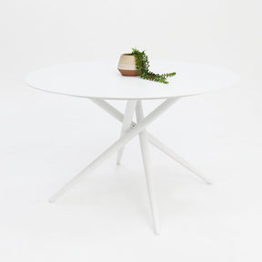 Persia 120cm Round Dining Table - White