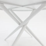 Persia 120cm Round Dining Table - White