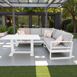 Hayman Holste Corner Lounge Setting without Footstools - White