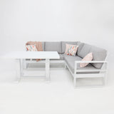 Hayman Holste Corner Lounge Setting without Footstools - White