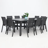 Queensville 11pc Deluxe Dining Setting - Gunmetal