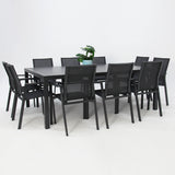 Queensville 11pc Deluxe Dining Setting - Gunmetal