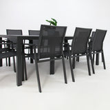 Queensville 11pc Deluxe Dining Setting - Gunmetal