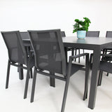 Queensville 11pc Deluxe Dining Setting - Gunmetal
