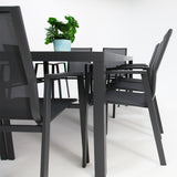Queensville 11pc Deluxe Dining Setting - Gunmetal