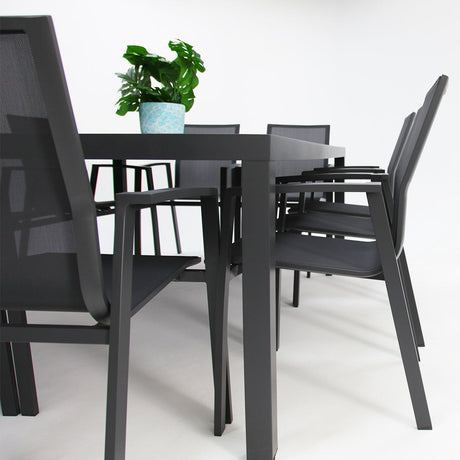 Queensville 11pc Deluxe Dining Setting - Gunmetal