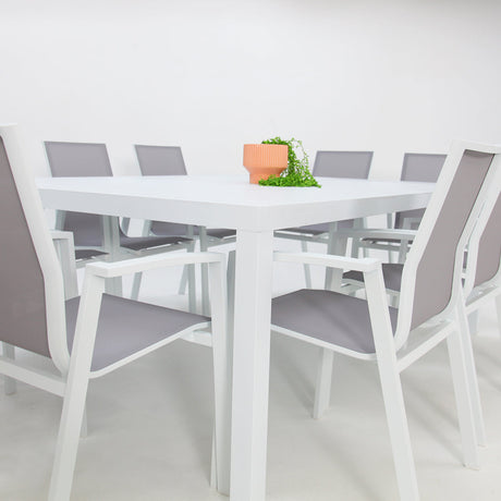 Queensville 11pc Deluxe Dining Setting - White