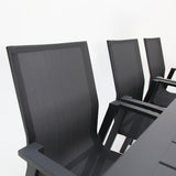 Queensville 9pc Deluxe Dining Setting - Gunmetal
