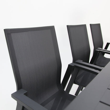 Queensville 9pc Deluxe Dining Setting - Gunmetal