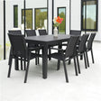 Queensville 9pc Deluxe Dining Setting - Gunmetal