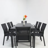 Queensville 9pc Deluxe Dining Setting - Gunmetal