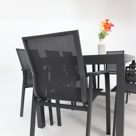 Queensville 9pc Deluxe Dining Setting - Gunmetal