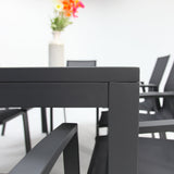 Queensville 9pc Deluxe Dining Setting - Gunmetal