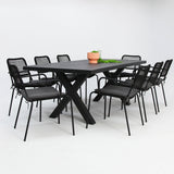 Ravenne Bahamas 9pc Dining Setting - Black