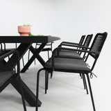 Ravenne Bahamas 9pc Dining Setting - Black