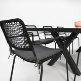 Ravenne Bahamas 9pc Dining Setting - Black