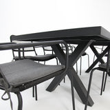 Ravenne Bahamas 9pc Dining Setting - Black