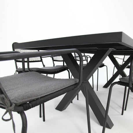 Ravenne Bahamas 9pc Dining Setting - Black