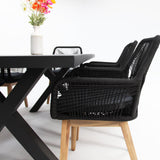 Ravenne Albenga 9pc Dining Setting - Black