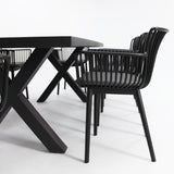 Ravenne Canela 9pc Dining Setting - Black