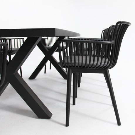 Ravenne Canela 9pc Dining Setting - Black