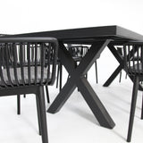 Ravenne Canela 9pc Dining Setting - Black