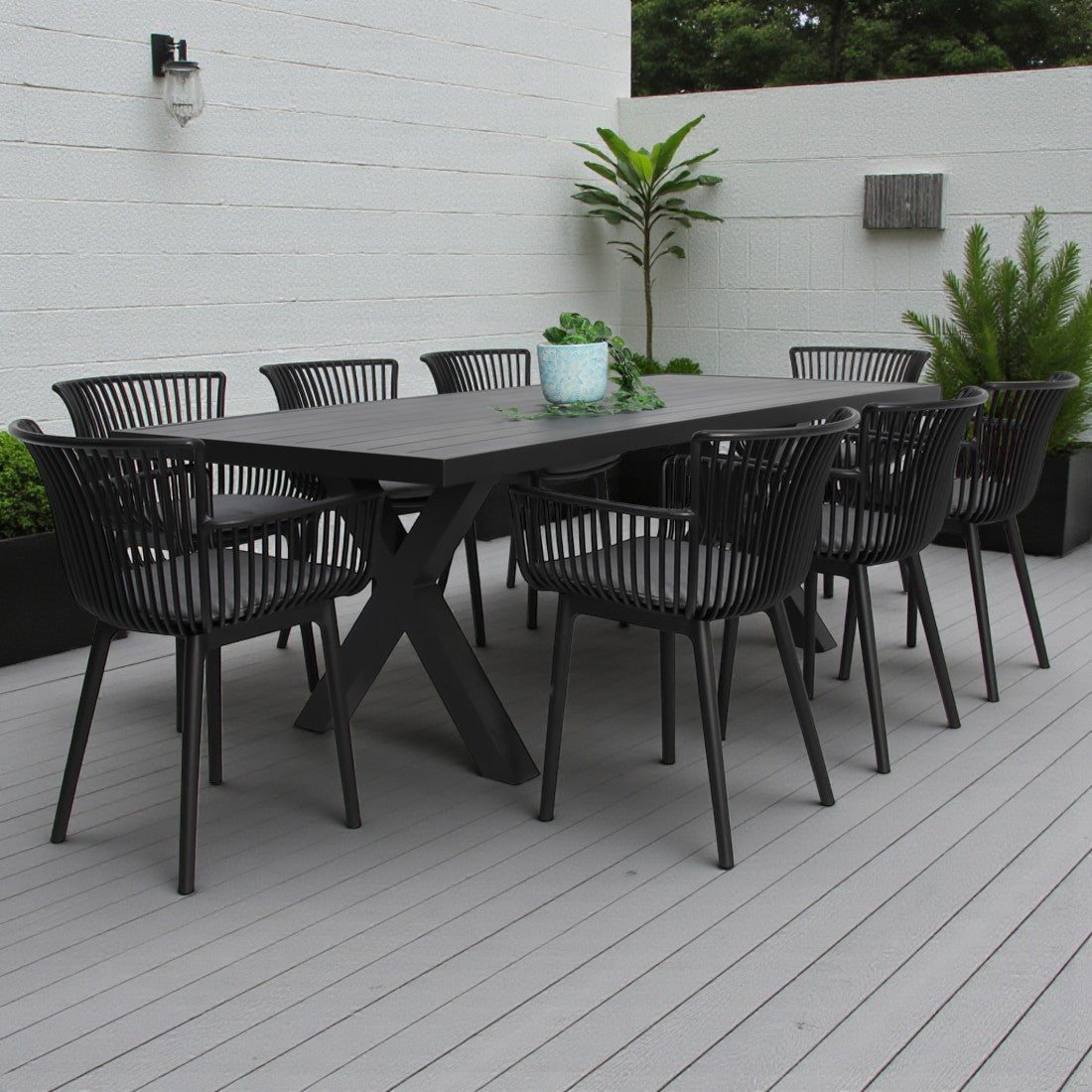 Ravenne Canela 9pc Dining Setting - Black
