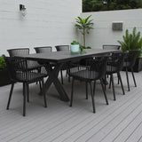 Ravenne Canela 9pc Dining Setting - Black
