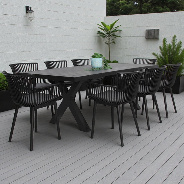 Ravenne Canela 9pc Dining Setting - Black