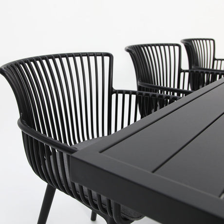 Ravenne Canela 9pc Dining Setting - Black