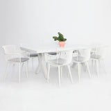 Ravenne Canela 9pc Dining Setting - White