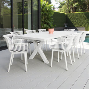 Ravenne Canela 9pc Dining Setting - White