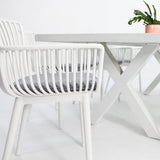 Ravenne Canela 9pc Dining Setting - White
