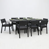 Ravenne Dallas 9pc Dining Setting - Black