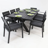 Ravenne Dallas 9pc Dining Setting - Black