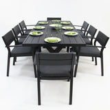 Ravenne Dallas 9pc Dining Setting - Black