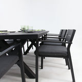 Ravenne Dallas 9pc Dining Setting - Black