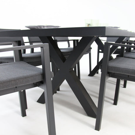 Ravenne Dallas 9pc Dining Setting - Black